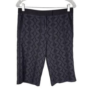 Magaschoni Shorts Bermuda Black Lace 2 Pockets Lined New